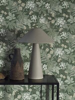 Lindskog, tapet i grön