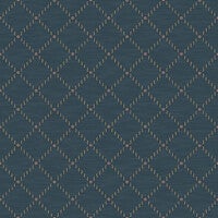 Golden Trellis, blå rutmönster med guldskimmer