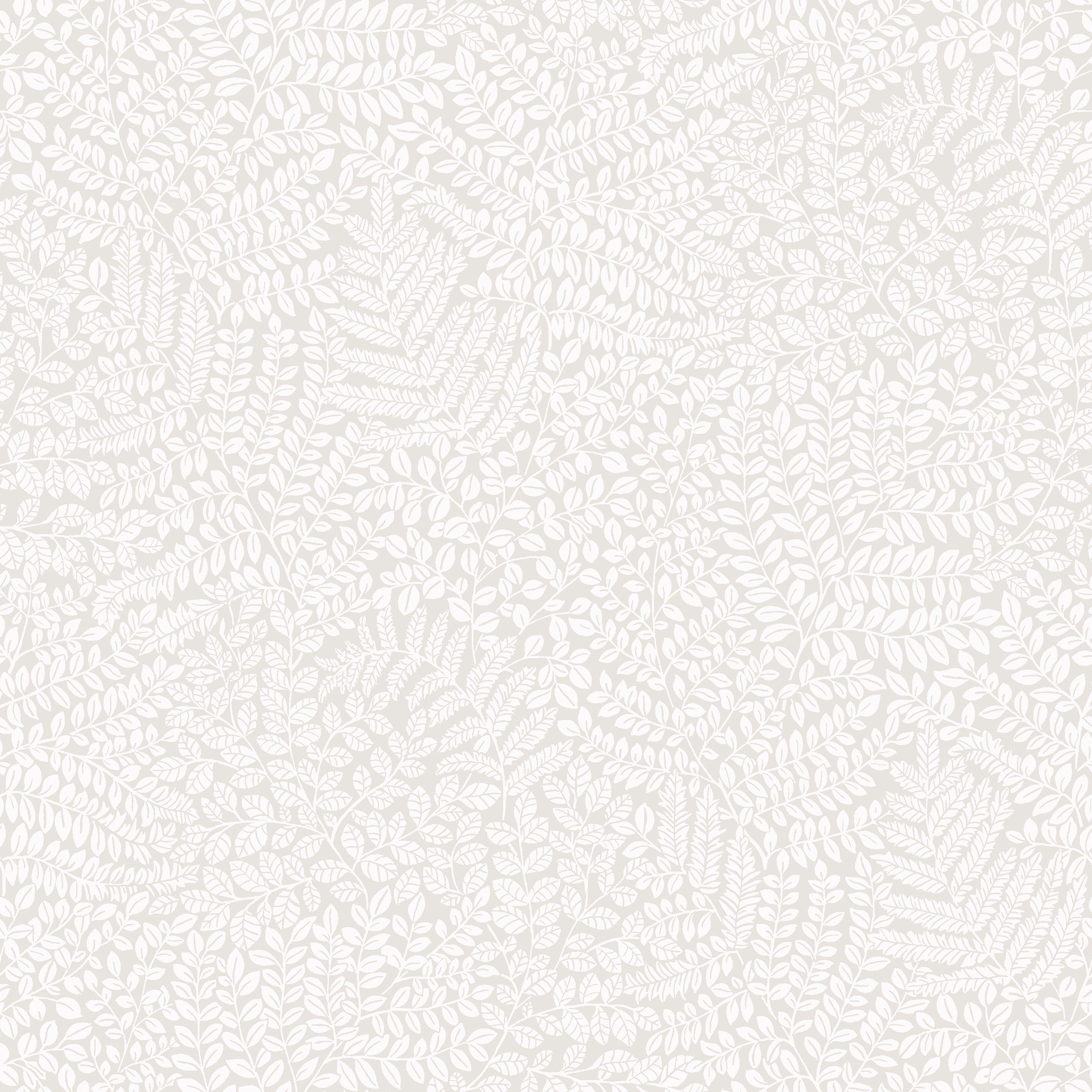 Bladverk, vit/ljusgrå