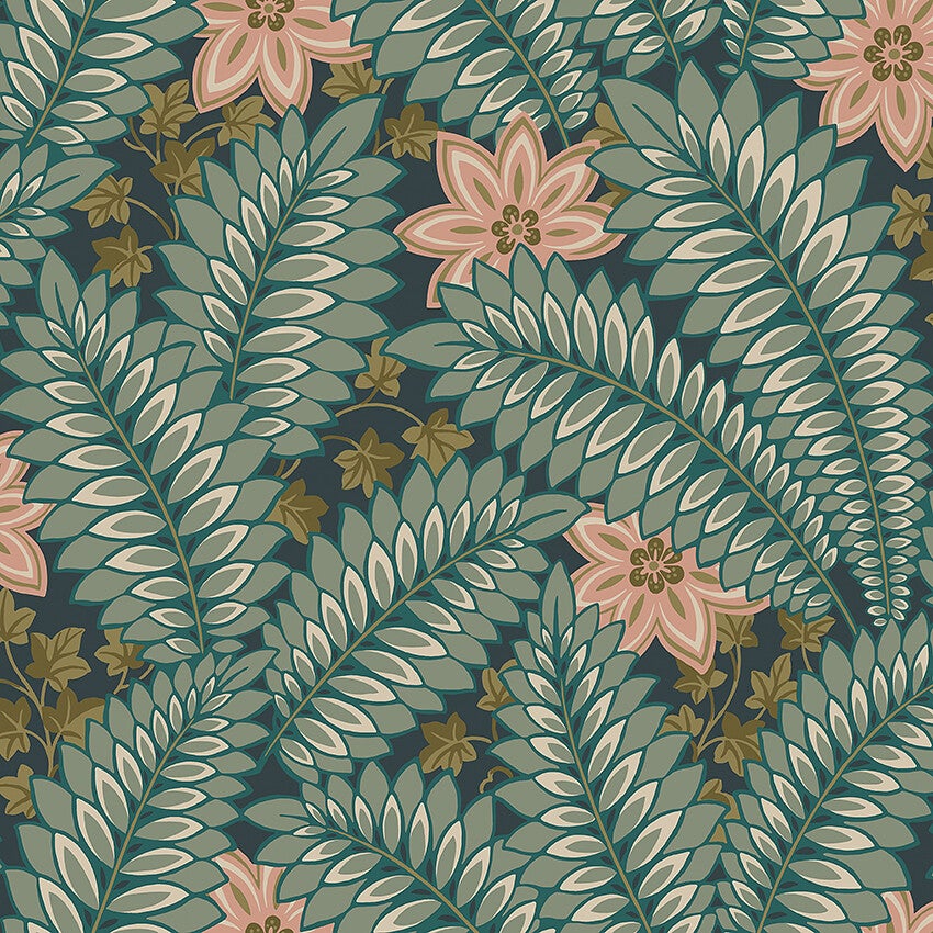 Hidden Ivy, tapet i gröna toner