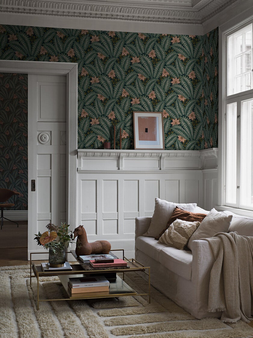 Hidden Ivy, tapet i gröna toner