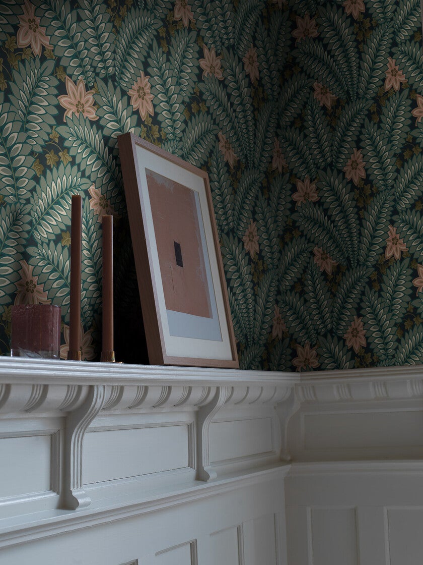 Hidden Ivy, tapet i gröna toner