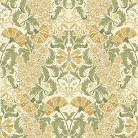 Öjvind, tapet i ljusbeige och gult