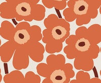 Marimekko Unikko, roströd tapet