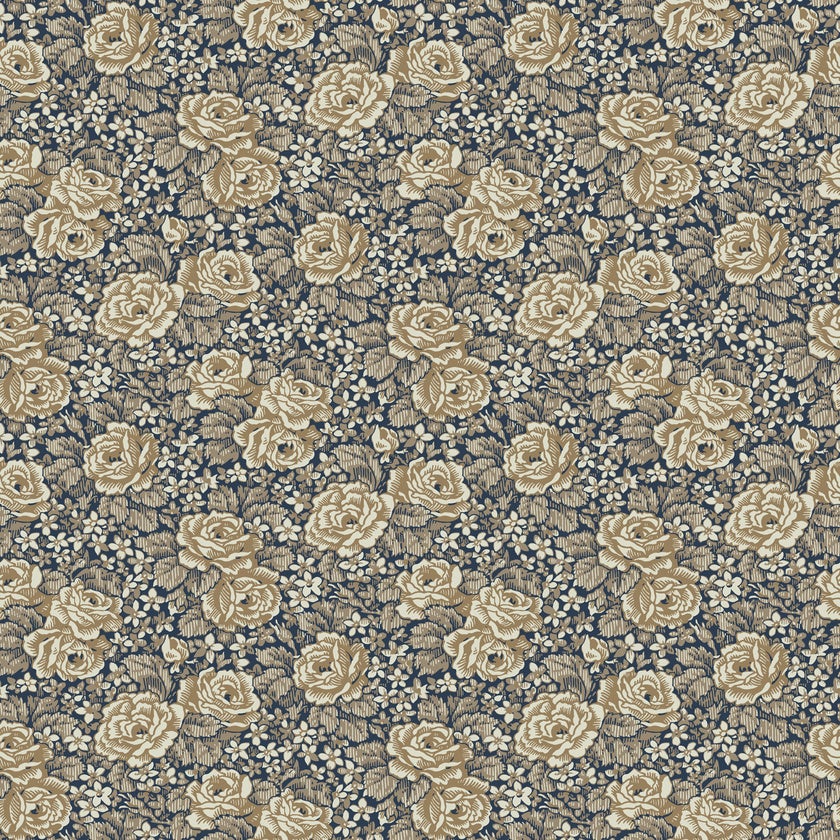 Rosengång, gråbeige tapet